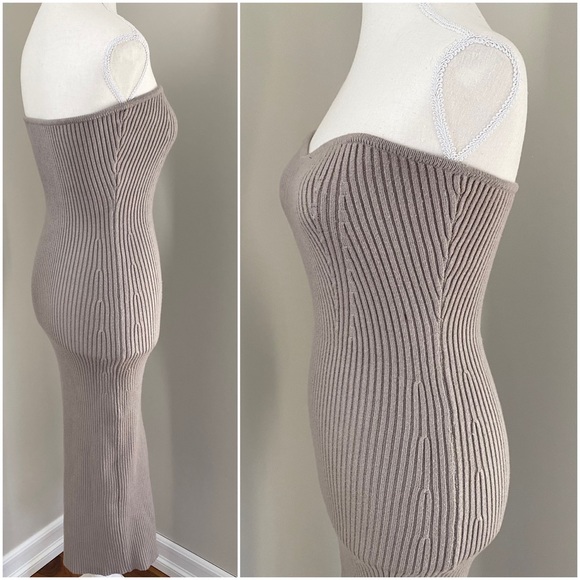 Zara KNIT MIDI DRESS - Picture 6 of 12